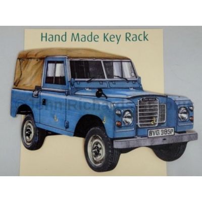 Handmade wooden key rack Land Rover Series 3 SWB Soft Top
