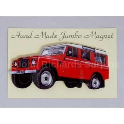 Handmade wooden Jumbo Magnet Land Rover Series 3 Stage 1 V8
