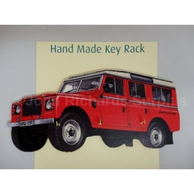 Handmade wooden key rack Land Rover Series 3 V8 Station Wagon