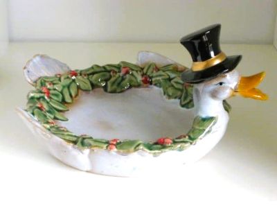 Ceramic Christmas Duck Sweet/Treat Bowl X201