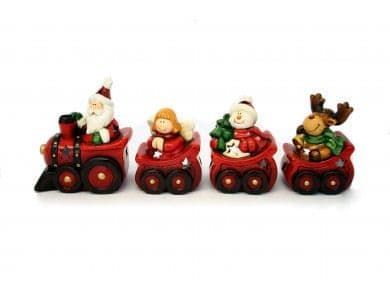 Christmas Santa and Friends Train Tea Light Holders X304