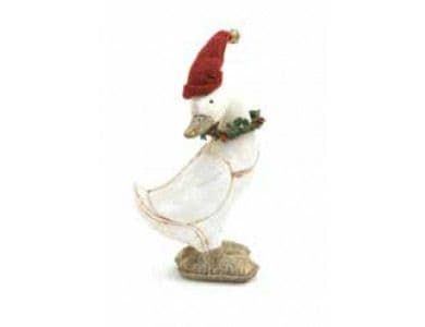 Leather Look Christmas Duck Ornament Looking Back X549