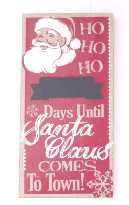 Christmas Count Down Wooden Wall Plaque XM2371