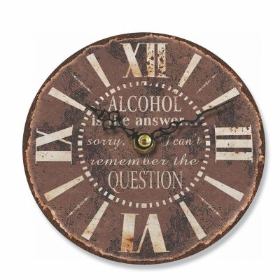 Alcohol is the answer..... sorry i can't remember the question. Small Round Clock Z-5000