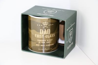 Military Heritage Dad First Class Stoneware Mug in presentation box