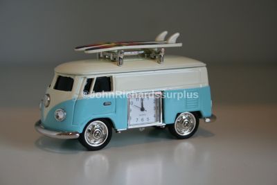 Miniature Volkswagen Design Van Battery Operated Desk Clock 0464
