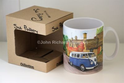 Sue Podbery Collection Durham Mug Blue VW Camper Van SP48M
