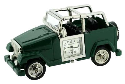 Miniature Novelty Jeep Battery Operated Desk Clock PLCLK153