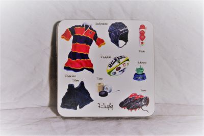 Rugby Drinks Coaster Set of 4