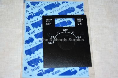 DAF Truck Lighting Label RDH2321 2590-99-125-9064