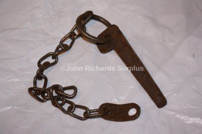 Truck and Trailer Sideboard or Tailgate Latch Peg with Chain New Old Stock 2510998452196