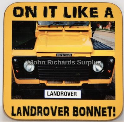 Drinks Coaster Land Rover Defender On It Like A Bonnet