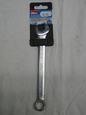 Hilka 15mm Chrome Aluminium Combination Spanner