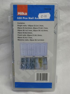 Hilka 550 Piece Nail Assortment 79551155