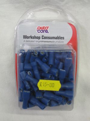 Auto Care Blue Female Slide On Spade Terminal Connector AC1173