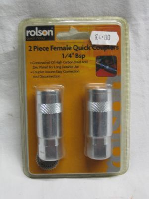Rolson 2 Piece Female Air Line Quick Coupling 1/4" BSP