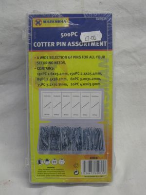 Marksman 500 Piece Cotter Pin Assortment 62051C