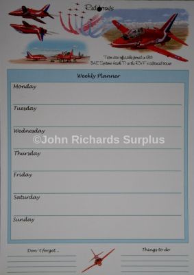 Weekly planner Red Arrows Display Team A4