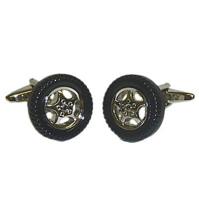Car Themed Novelty Cufflinks Tyre Wheels Gear Lever 3 Types