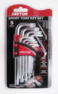 Dekton 9 Piece Short Torx Key Set DT85513