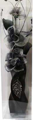 Tall Vase With Stunning Nylon Floral Displays in a Choice of 4 Colours E13 A