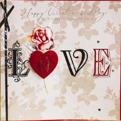 Valentines Day Card With Love For My Wife Free P&P HAV248V27
