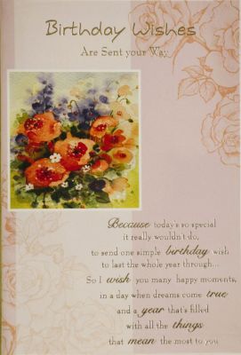 Happy Birthday Card Birthday Wishes Are Sent Your Way Free P&P 9CHIC928A