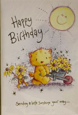 Happy Birthday Card Sending A Little Sunshine Free P&P 10CHCC965B
