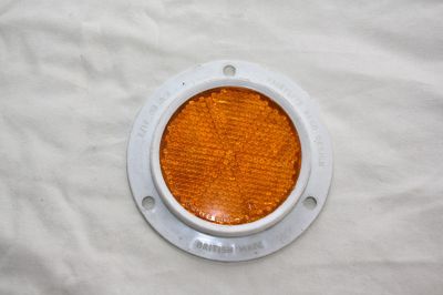 Fairylite Military Amber Round Trailer Reflector NSN 9905-99-803-1630