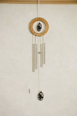 Butterfly in Wooden Ring Wind Chime LP4678