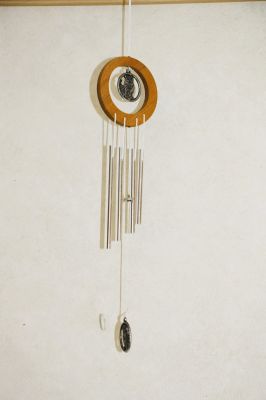 Owl in Wooden Ring Wind Chime LP4679
