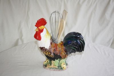 Cockerel kitchen Utensil Holder with Utensils 7670/E
