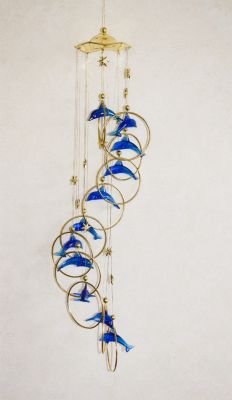 Leonardo Collection Dolphin Rings Wind Chime LP5446