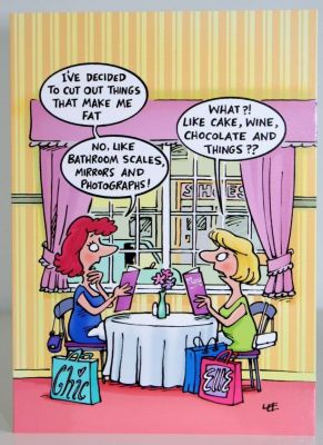 Country Card's Novelty A Balanced Diet Blank Greeting Card Free P&P 10265