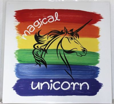 Magical Unicorn Metal Wall Sign 290mm x 290mm