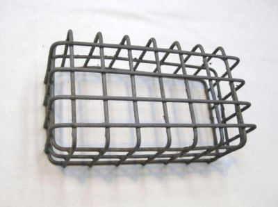 Galvanised lamp guard used