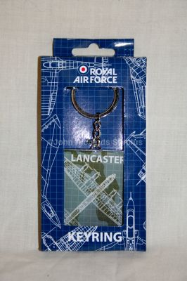 RAF Lancaster Bomber Blueprint Silver Plated Key Ring Collectable
