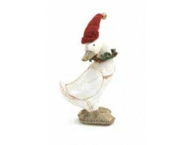 Leather Look Christmas Duck Ornament Looking Back X549