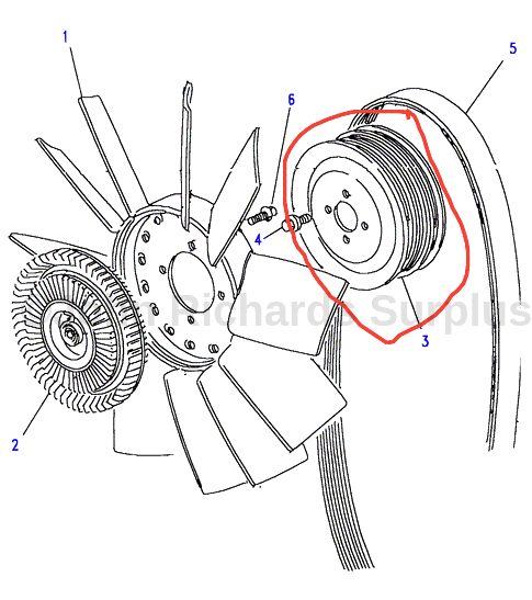 thumbnail image 2 of Water Pump Pulley For Land Rover Defender Discovery 1 300TDI – ERR3734 2 of 4