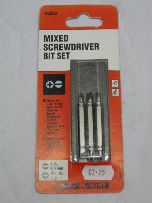 Black and Decker Mixed Screwdriver Bit Set