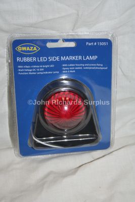 Trailer marker lamp LED with red/white lens 15051