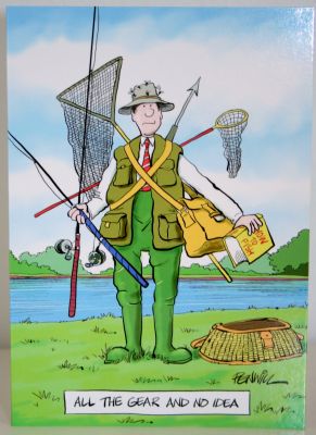 Blank Humour Greeting Card with envelope for any Occasion Fishing 10577