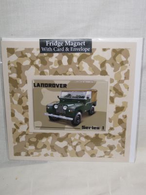 Land Rover Series 1 Blank Greetings Card with Fridge Magnet 30014