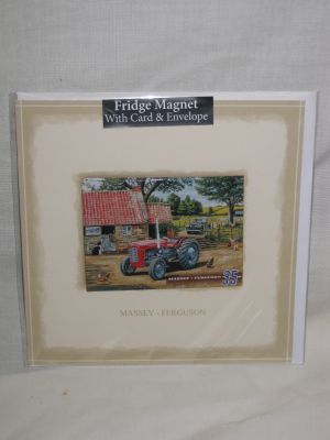 Massey-Ferguson 35 Blank Greetings Card with Fridge Magnet 30049