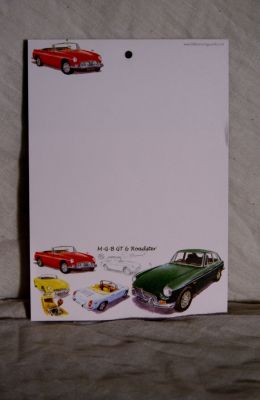 MGB GT & Roadster Classic Car A6 Notepad