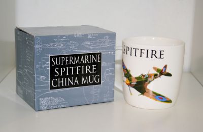 Fine China RAF Supermarine Spitfire Mug Blue Print Gift Boxed