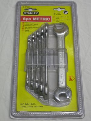 Stanley 6 Piece Metric Open Ended Spanner Set 