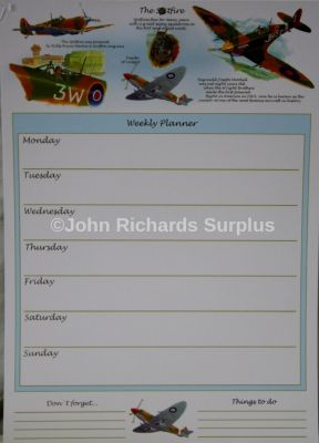 Weekly planner RAF Spitfire A4