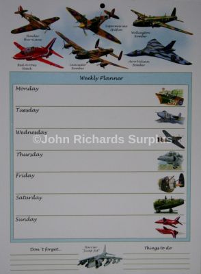 Weekly Planner Various RAF Aircraft A4