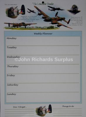Weekly planner RAF Lancaster Bomber A4